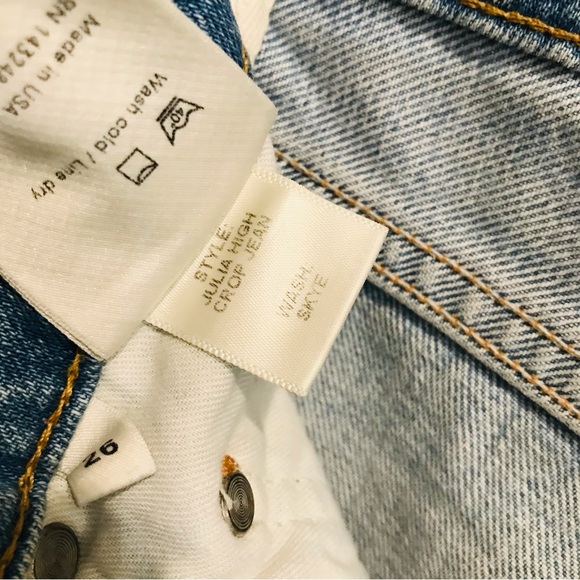 Reformation Julia Crop High Jean Sz 26 - Picture 10 of 17